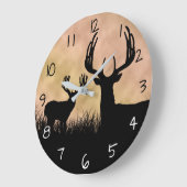 Hirsch Buck Jagd Große Wanduhr (Winkel)