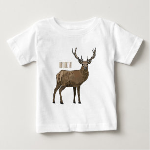 Hirsch-Cartoonillustration Baby T-shirt
