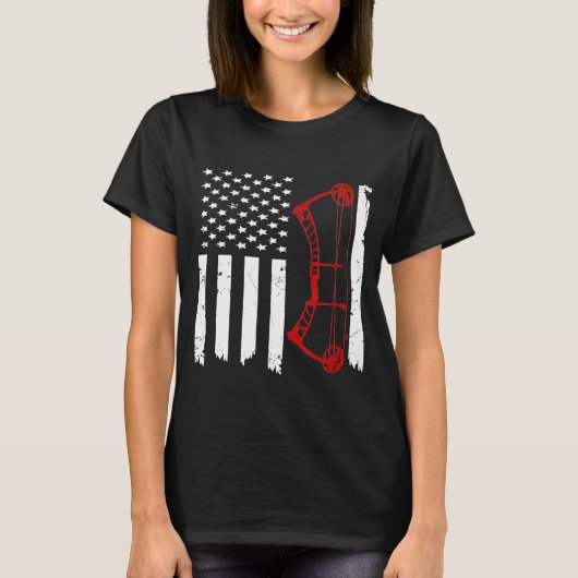 Hirsch Crossbow Hunt T-Shirt Whitetail Hunter Arch (Vorderseite)