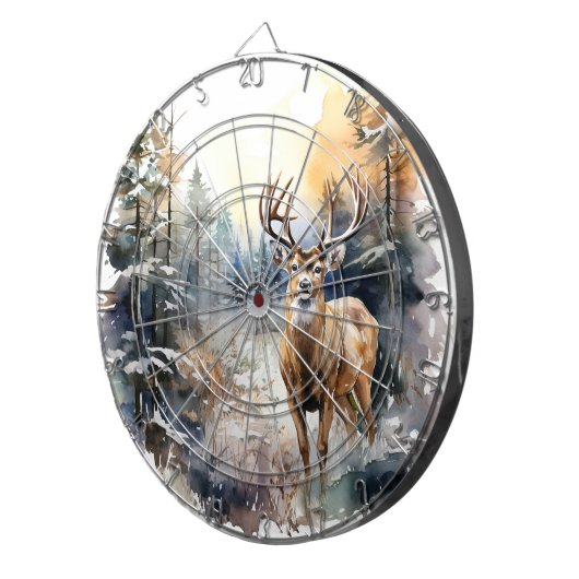 Hirsch Dartboard Dartscheibe (Vorderseite rechts)