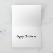 Hirsch, der durch einen Weihnachtskranz schaut Dankeskarte (Innenseite)