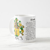 Hirsch, der Ursprung, die Bedeutung und das Wappen Kaffeetasse (Vorderseite Links)