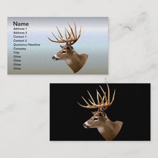 Hirsch-Dollar-Rotwild Visitenkarte (Vorne/Hinten)