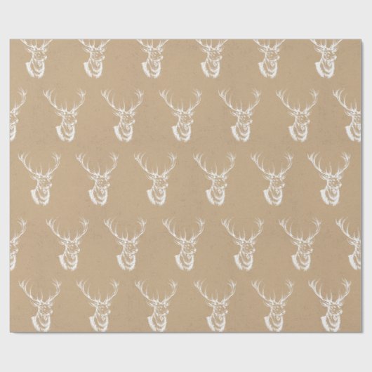 Hirsch-Druck-WeihnachtsPackpapier Geschenkpapier (Flach)