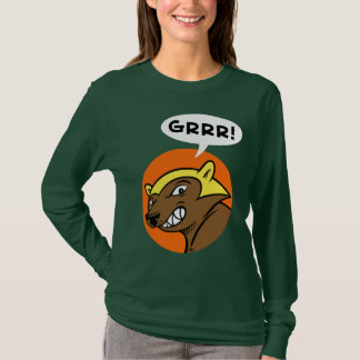 Hirsch-Durchlauf "GRRR!" T-Shirt: Orange T-Shirt