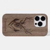 Hirsch - eingraviertes Holz - Holz Case-Mate iPhone Hülle (Rückseite (Horizontal))
