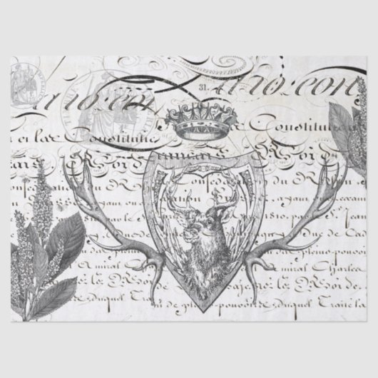 Hirsch-Eintagsfliegen Decoupage Gewebe Seidenpapier (Vorderseite)