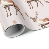 Hirsch-Elch-Weihnachten Geschenkpapier (Rolleneckpunkt)