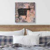 Hirsch/Elk, Flechterei, Keramik Leinwanddruck (Insitu (Schlafzimmer))