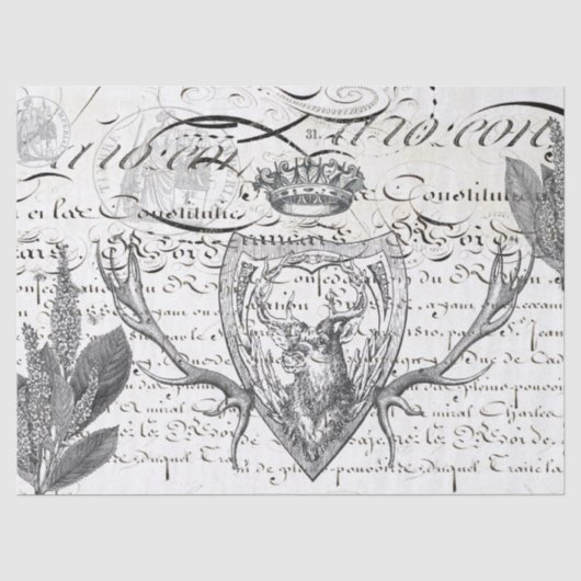 Hirsch-Ephemera-Decoupage-Papier Seidenpapier (Vorderseite)