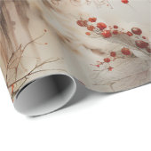 Hirsch Fawn Church Clock Weihnachten Geschenkpapier (Rolleneckpunkt)