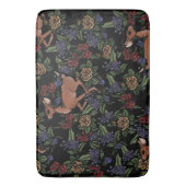 Hirsch Fawn Floral Pattern Badematte (Vorderseite Vertikal)