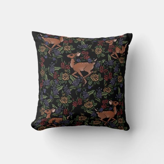 Hirsch Fawn Floral Pattern Kissen (Vorderseite)