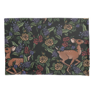 Hirsch Fawn Floral Pattern Kissenbezug