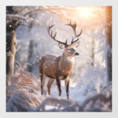 Hirsch Fensteraufkleber (Blatt)