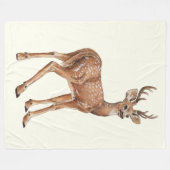 Hirsch Fleecedecke (Vorderseite (Horizontal))