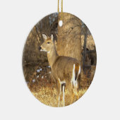 Hirsch-Foto-Ornament  Keramik Ornament (Rechts)