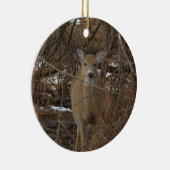 Hirsch-Foto-Ornament Keramik Ornament (Rechts)