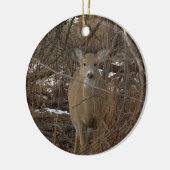 Hirsch-Foto-Ornament Keramik Ornament (Links)
