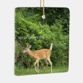Hirsch-Foto-Ornament  Keramikornament (Rechts)