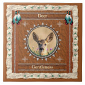 Hirsch - Gentlness - Keramik Tile Fliese (Vorderseite)