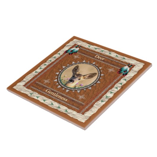 Hirsch - Gentlness - Keramik Tile Fliese (Seite)