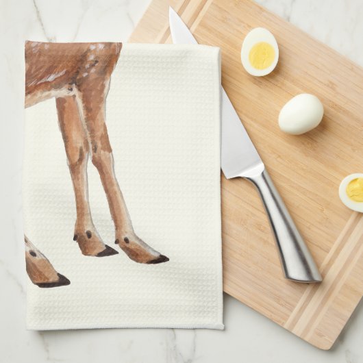 Hirsch Geschirrtuch (Viertel Falte)