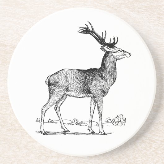 Hirsch Getränkeuntersetzer (Vorne)
