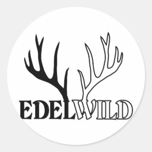 hirsch geweih hirschgeweih junggesellen stag party runder aufkleber