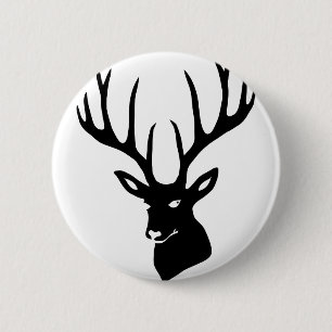 Hirsch Geweih Hirschgeweih Wild Elch Reh Stag Deer Button