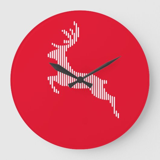 Hirsch Große Wanduhr (Vorderseite)