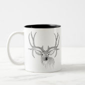 Hirsch, Hirsche, Saumwild, Hirsche, Hirsche, Schwa Zweifarbige Tasse (Links)