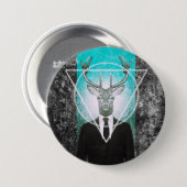 Hirsch im Anzug Button (Vorne & Hinten)