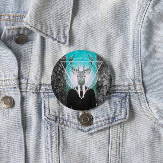 Hirsch im Anzug Button (Beispiel)