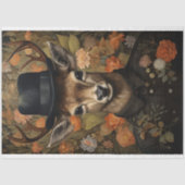 Hirsch im Anzug, Hut mit Blume 1 Dekoupage Paper Seidenpapier (Vorderseite)