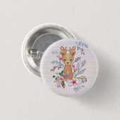 Hirsch im Busch Button (Vorne & Hinten)