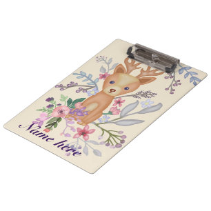 Hirsch im Busch, personalisiert Klemmbrett