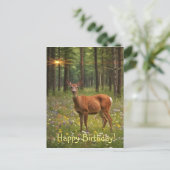 Hirsch im magischen Wald Postkarte (Stehend Vorderseite)
