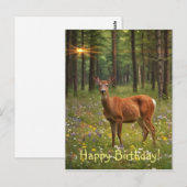 Hirsch im magischen Wald Postkarte (Vorne/Hinten)