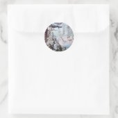 Hirsch im Schnee Sticker (Tasche)
