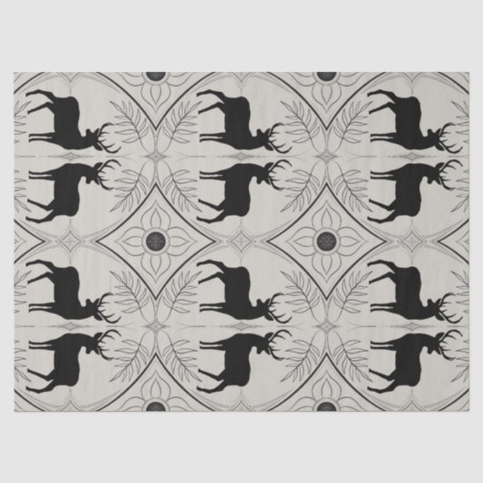 Hirsch im Vintage-Stil 2 Seidenpapier (Vorderseite)