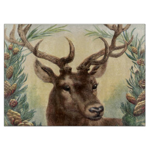 Hirsch im Vintage-Stil Schneidebrett