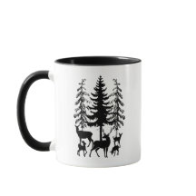 Hirsch im Wald Kaffeebecher