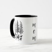 Hirsch im Wald Kaffeebecher Tasse (Vorderseite Links)