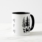 Hirsch im Wald Kaffeebecher Tasse (VorderseiteRechts)