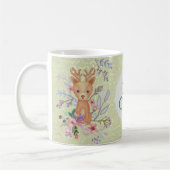Hirsch im Wald, personalisiert Kaffeetasse (Links)