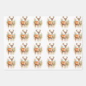 Hirsch in den Wäldern Weihnachten Geschenkpapier Set (Vorderseite 2)