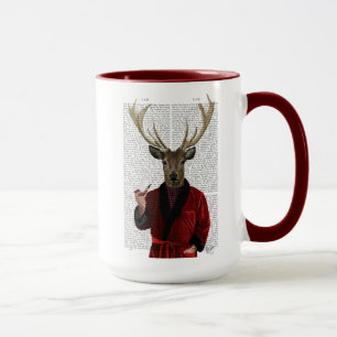 Hirsch in der Rauchweste Tasse