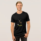 "Hirsch in freier Wildbahn" Tri-Blend Shirt (Vorderseite voll)