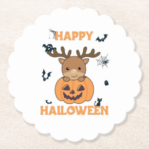 Hirsch in Kürkin Niedliches HirschglückHalloween Untersetzer